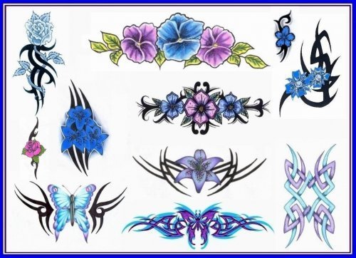 Flowers feminine tattoo designs a pretty girl tattooed Tattoos for women