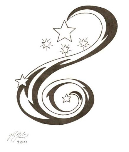 New star tattoo designs sexy36 style for girls