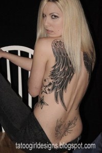 angel wings tattoo designs back woman body