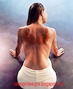 sexy back woman wings tattoo